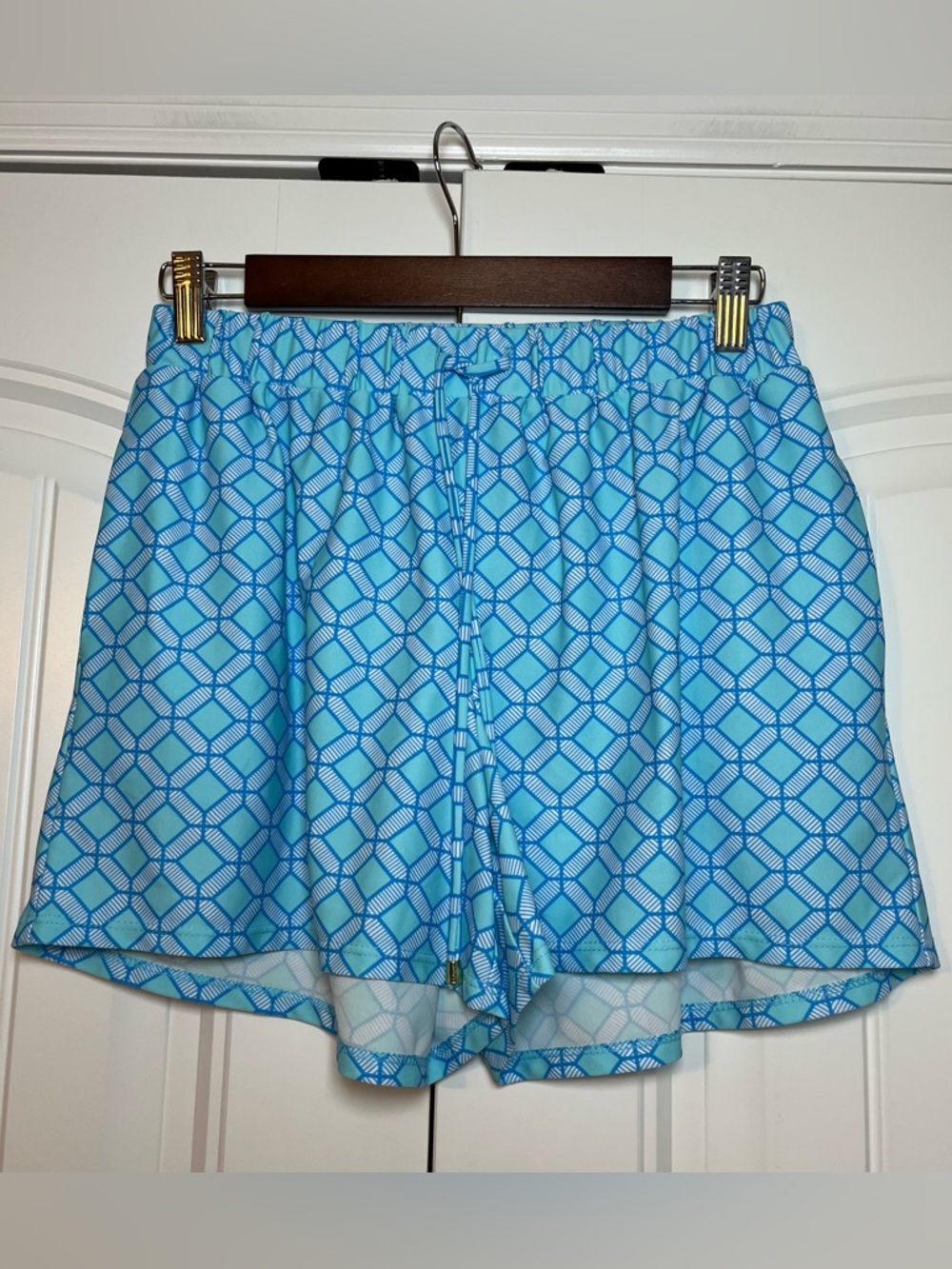 Jude Connally Golf Blue Pull On Shorts Size Medium Athletic Preppy